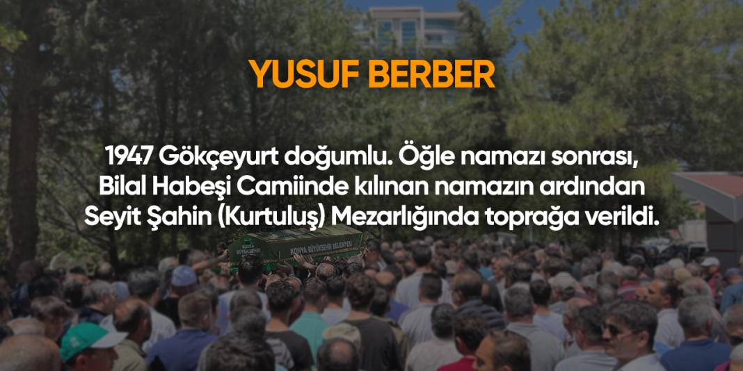 Konya'da bugün vefat edenler | 2 Ocak 2025 6